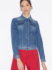 Armani Exchange Blue Denim Jacket - Image 1 of 11