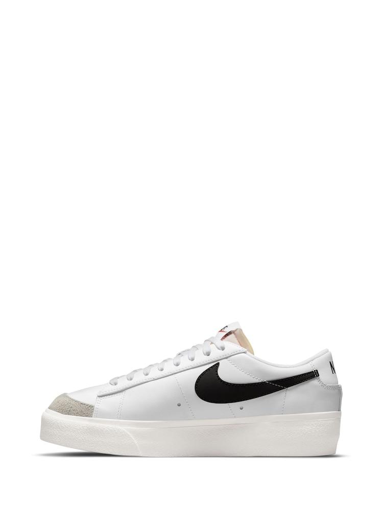 Nike White/Black Blazer Low Platform Trainers - Image 2 of 9