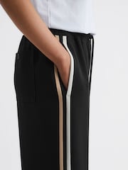 Reiss Black Odell Wide Leg Pull On Trousers - Image 4 of 6