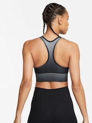 Nike Black Dri-FIT Swoosh Run Long-Line Bra - Image 2 of 8