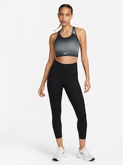 Nike Black Dri-FIT Swoosh Run Long-Line Bra - Image 3 of 8