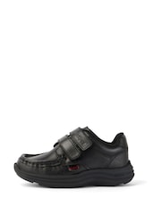 Kickers Black Reason Hook & Loop Double Strap Moccasin Shoes - Image 2 of 8