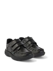 Kickers Black Reason Hook & Loop Double Strap Moccasin Shoes - Image 3 of 8