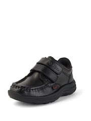 Kickers Black Reason Hook & Loop Double Strap Moccasin Shoes - Image 4 of 8