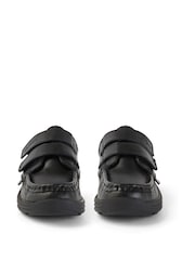 Kickers Black Reason Hook & Loop Double Strap Moccasin Shoes - Image 5 of 8