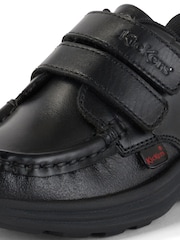 Kickers Black Reason Hook & Loop Double Strap Moccasin Shoes - Image 8 of 8