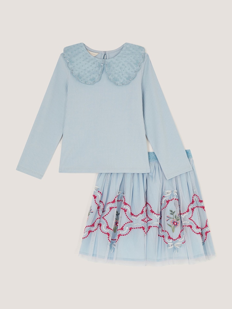 Monsoon Cheri Top & Mesh Disco Skirt Set - Kuva 2 / 4