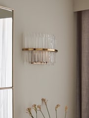 Lipsy Gold Flush Glass Wall Light - Image 2 of 9