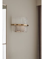 Lipsy Gold Flush Glass Wall Light - Image 3 of 9