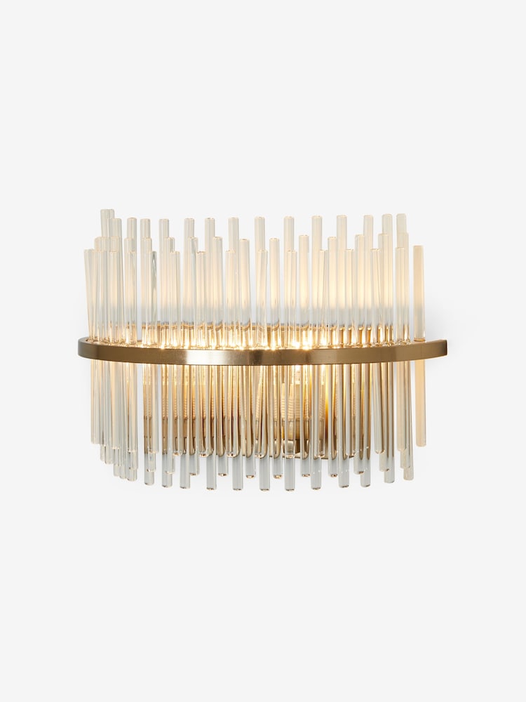 Lipsy Gold Flush Glass Wall Light - Image 9 of 9