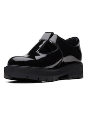 Clarks Black Patent Multi Fit Prague Brill Shoes - Image 4 of 7