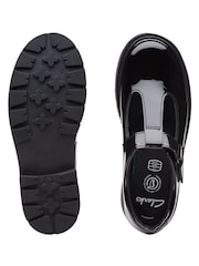 Clarks Black Patent Multi Fit Prague Brill Shoes - Image 7 of 7