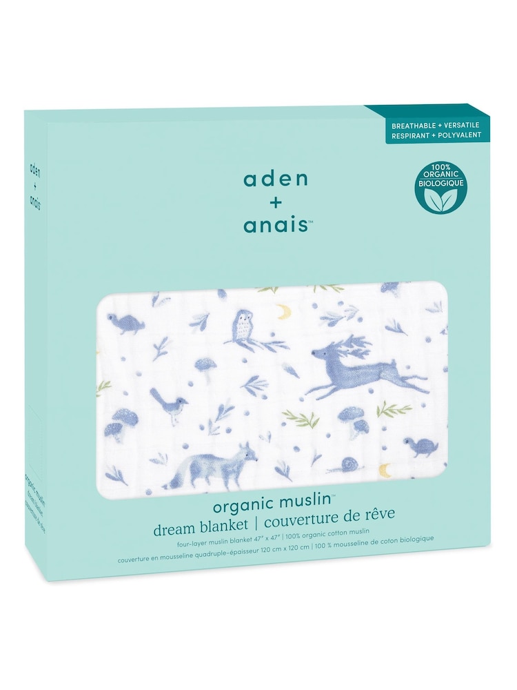 Aden + Anais Animal Одеяло Kingdom из органического хлопкового муслина Dream - Изображение 2 3