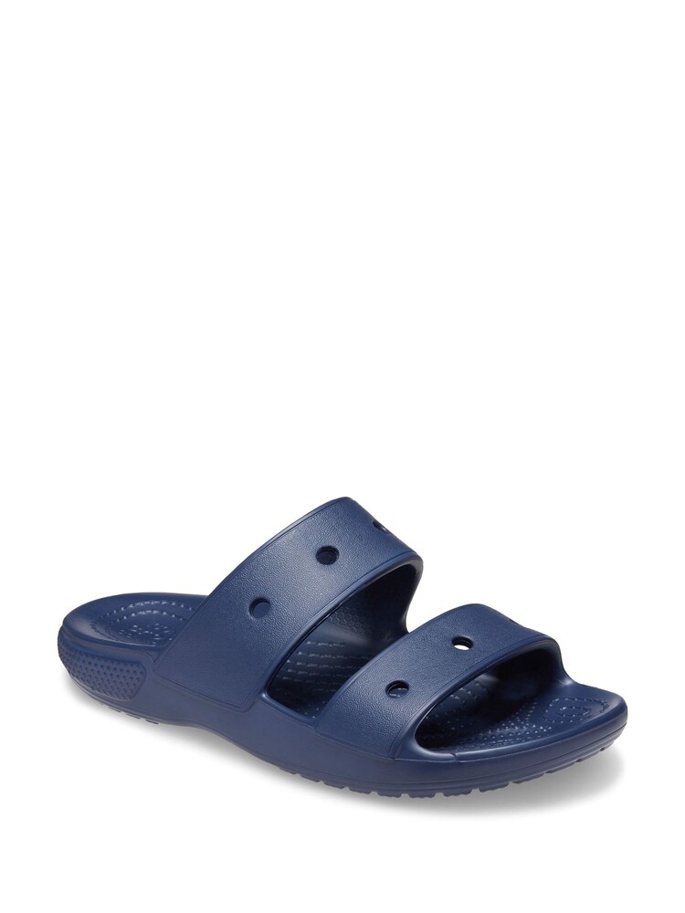 Crocs Blue Kids Classic 2 Strap Sandals - Image 2 of 5 Crocs Blue Kids Classic 2 Strap Sandals - Image 2 of 5