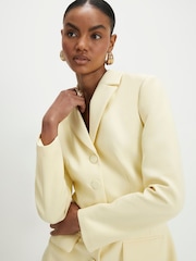 River Island Yellow Long Sleeve Lace Trim Blazer Dress - Image 3 of 4