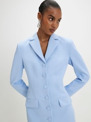 River Island Blue Lace Trim Blazer Dress - Image 3 of 4
