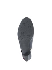 Pavers Blue Peep Toe Slingback High Heels - Image 5 of 5