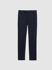 Reiss Navy Found Drawcord Waist Relaxed Trousers - Image 2 of 5