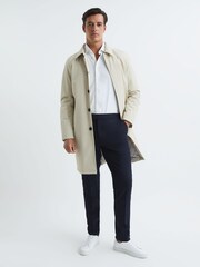 Reiss Navy Found Drawcord Waist Relaxed Trousers - Image 3 of 5