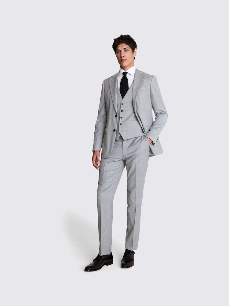 Grijs - Tailored - MOSS - Stretchkostuum: colbert - Image 3 of 7
