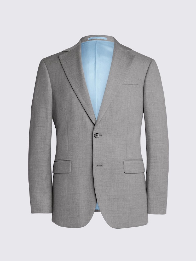 MOSS Grey Tailored Fit Stretch Suit Jacket - Image 7 of 7 MOSS Grey Tailored Fit Stretch Suit Jacket - Image 7 of 7