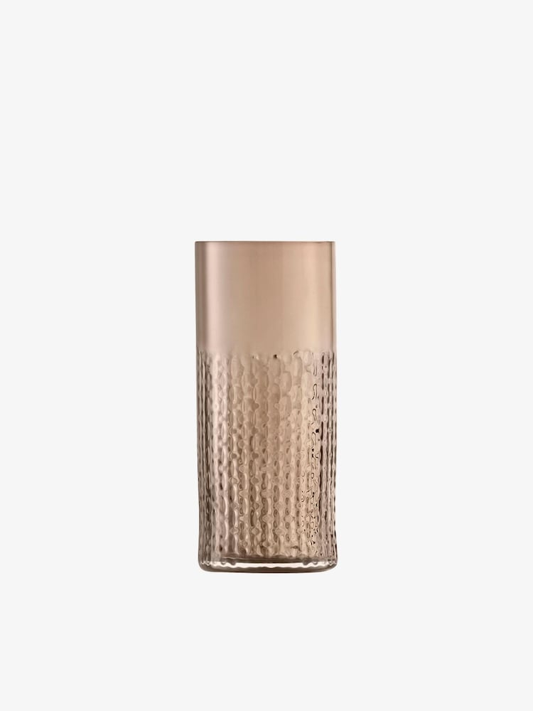 LSA International Set of 2 Taupe Wicker Highball 400ml Glasses - Image 2 of 4 LSA International Set of 2 Taupe Wicker Highball 400ml Glasses - Image 2 of 4