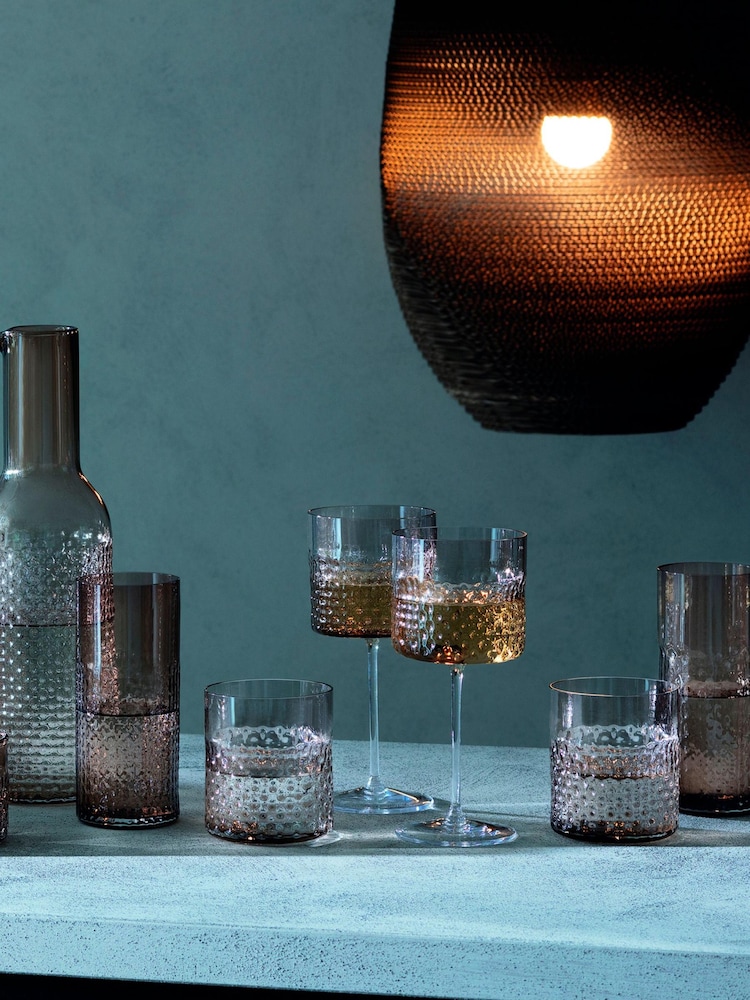 LSA International Set of 2 Taupe Wicker Highball 400ml Glasses - Image 4 of 4 LSA International Set of 2 Taupe Wicker Highball 400ml Glasses - Image 4 of 4