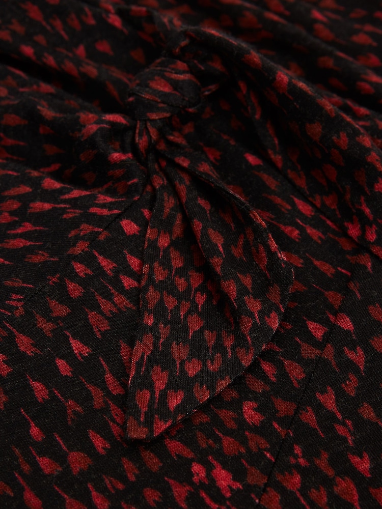 Reiss Black Print Livia Junior Printed Jersey Dress - Image 7 of 7