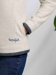 Weird Fish Cream Beye 1/4 Zip Grid Fleece - Image 5 of 7