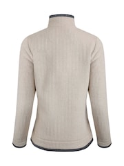 Weird Fish Cream Beye 1/4 Zip Grid Fleece - Image 7 of 7