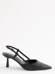 Black Forever Comfort® Point Toe Slingback Shoes - Image 3 of 7