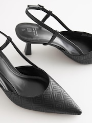 Black Forever Comfort® Point Toe Slingback Shoes - Image 5 of 7