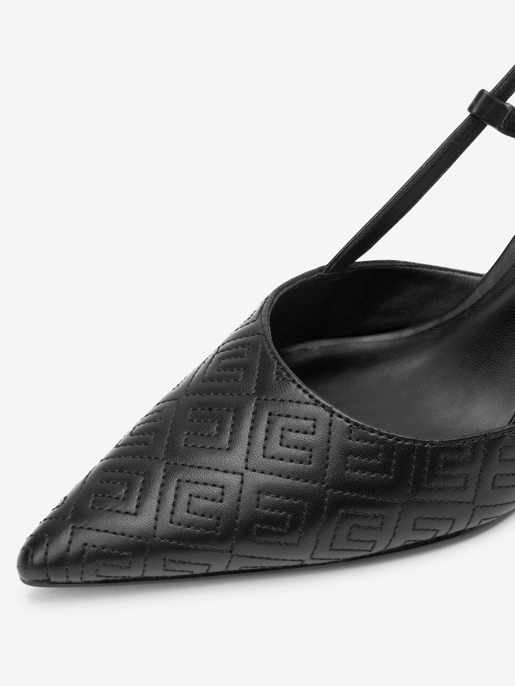 Black Forever Comfort® Point Toe Slingback Shoes - Image 7 of 7