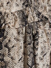 River Island Grey V-Neck Snake Tea Mini Dress - Image 4 of 4