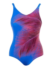 Seaspray Pink Florence Palm Classic Strap Tummy Control Swimsuit - Image 3 of 6
