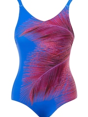 Seaspray Pink Florence Palm Classic Strap Tummy Control Swimsuit - Image 6 of 6