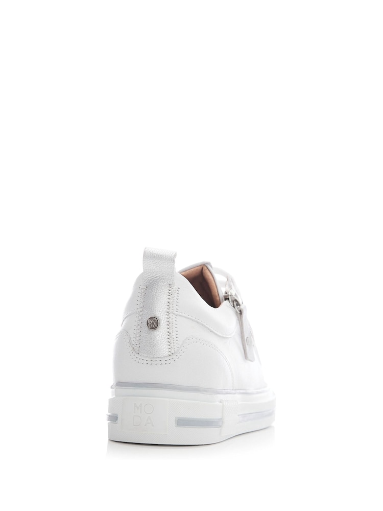 Moda in Pelle Brayleigh Hidden Wedge Trainers With Contrast Counter and Tassle Z - Image 3 of 5