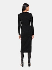 Whistles Black Sparkle Knit Annie Dress - Image 2 of 5