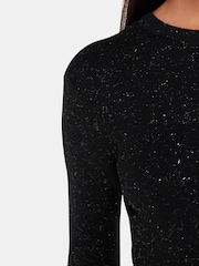Whistles Black Sparkle Knit Annie Dress - Image 4 of 5