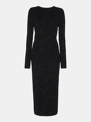 Whistles Black Sparkle Knit Annie Dress - Image 5 of 5