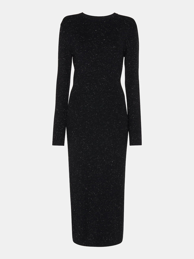 Whistles Black Sparkle Knit Annie Dress - Image 5 of 5