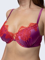 Dorina Fiesta Pink Eco Satin Push Up Plunge Bra - Image 2 of 3