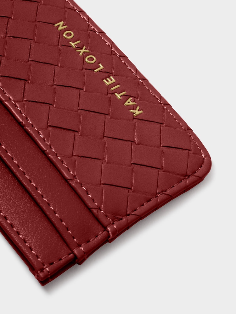 Katie Loxton Red Nova Woven Texture Card holder - Image 3 of 3 Katie Loxton Red Nova Woven Texture Card holder - Image 3 of 3