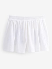 White Embroidered Pretty Jersey Shorts (3-16yrs) - Image 5 of 5