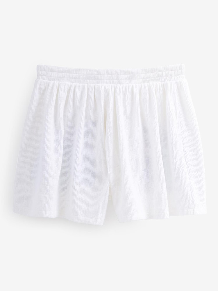 White Embroidered Pretty Jersey Shorts (3-16yrs) - Image 5 of 5
