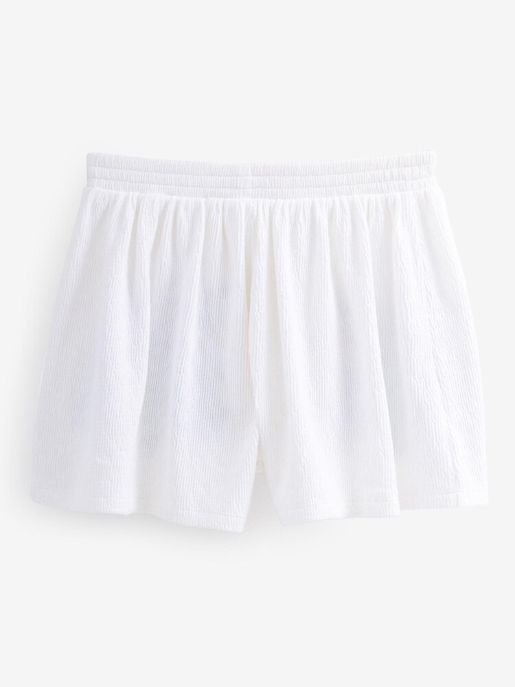 White Embroidered Pretty Jersey Shorts (3-16yrs) - Image 5 of 5 White Embroidered Pretty Jersey Shorts (3-16yrs) - Image 5 of 5
