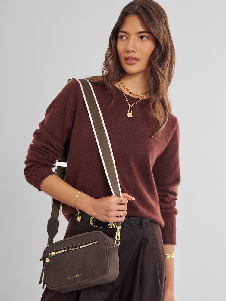 Katie Loxton Brown Lottie Crossbody Bag - Image 1 of 4 Katie Loxton Brown Lottie Crossbody Bag - Image 1 of 4