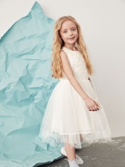 Mint Velvet White Tulle Bridesmaid Dress - Image 2 of 12