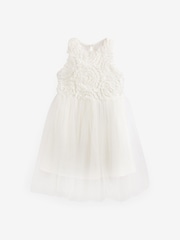 Mint Velvet White Tulle Bridesmaid Dress - Image 9 of 12