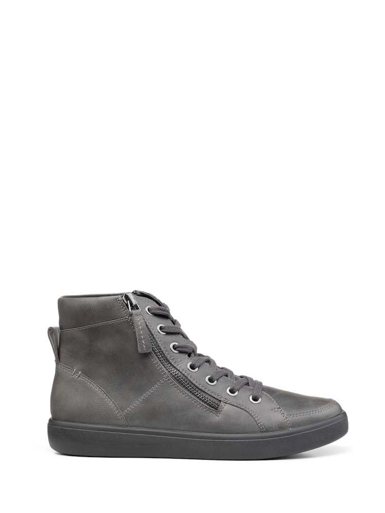 Hotter Grey Regular Fit Hotter Rapid Black Lace-Up/Zip Boots - Image 1 of 4